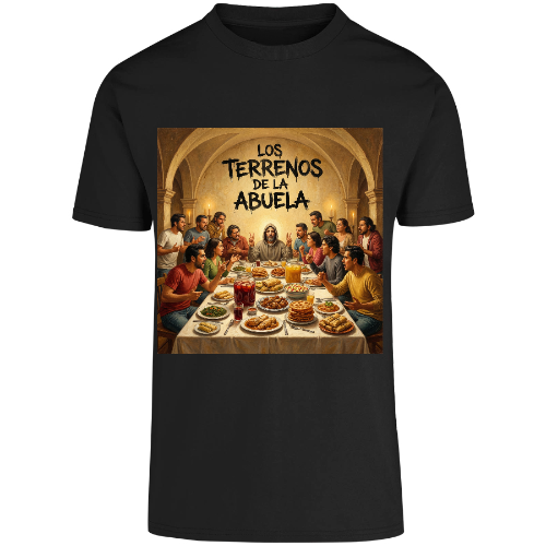 Playera cuello redondo: Los terrenos de la abuela